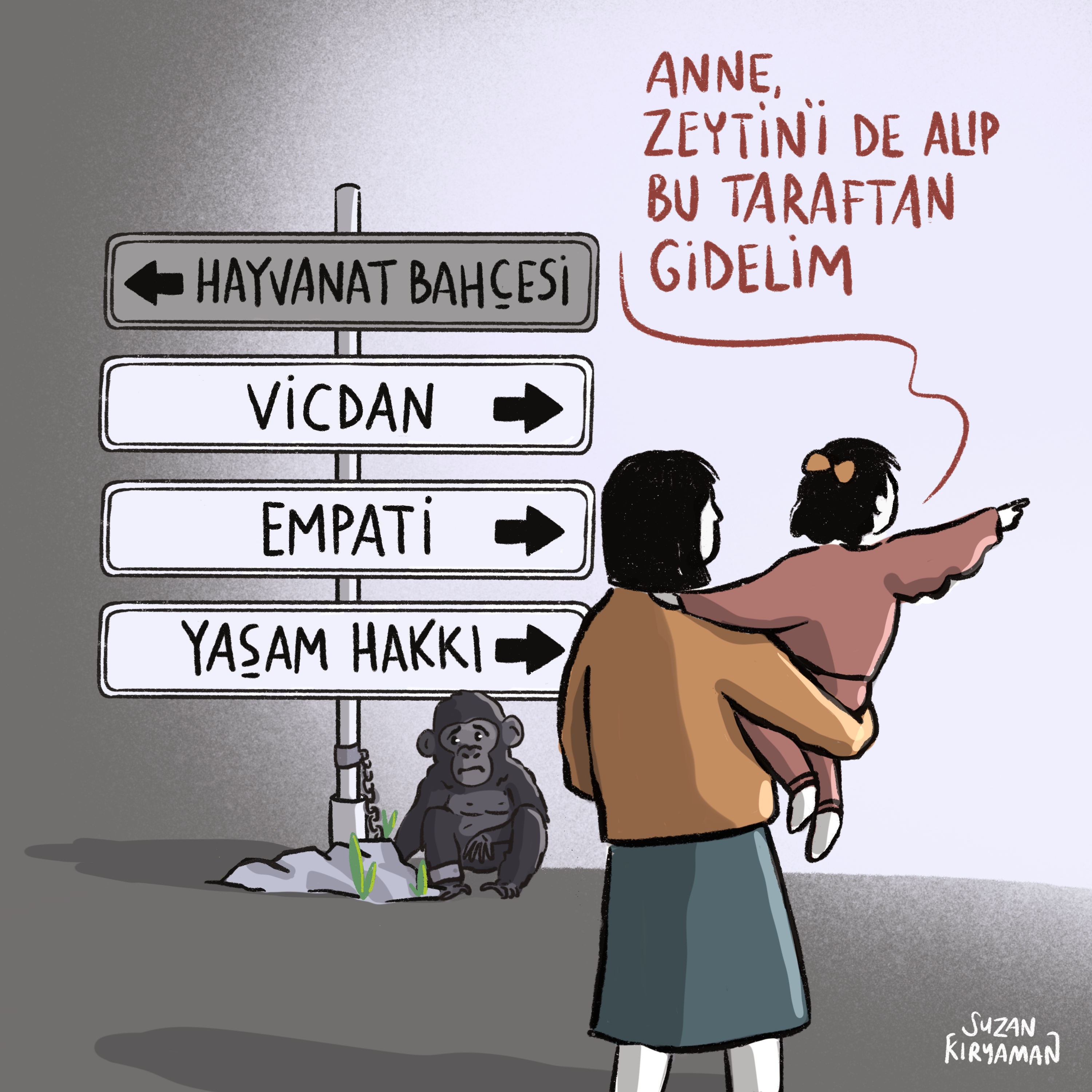 “Anne bu taraftan…”