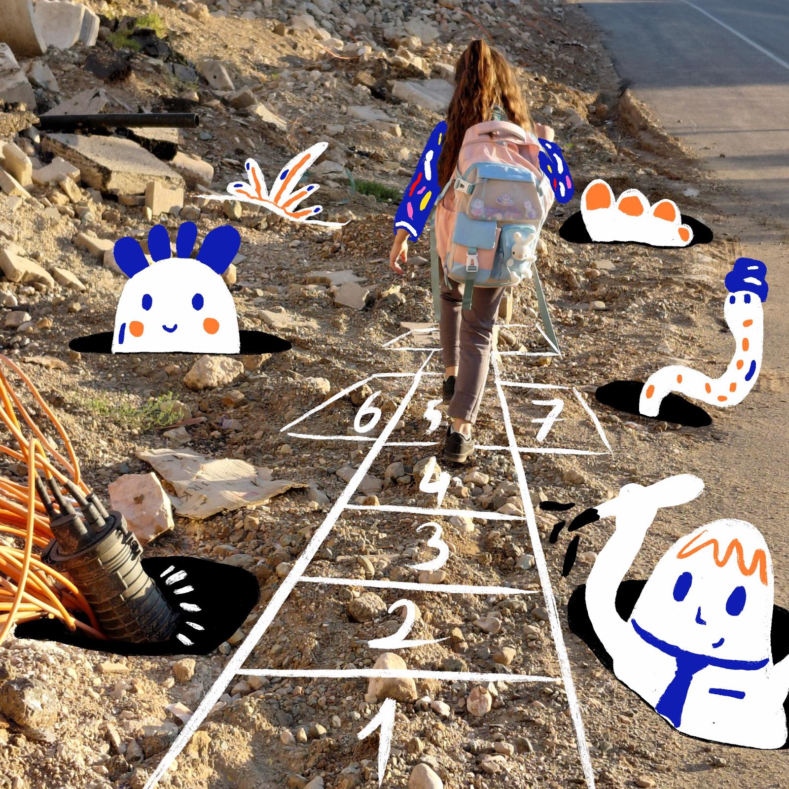 Sürpriz çukurlarla dolu okul yolu ‘eğlencesi’!