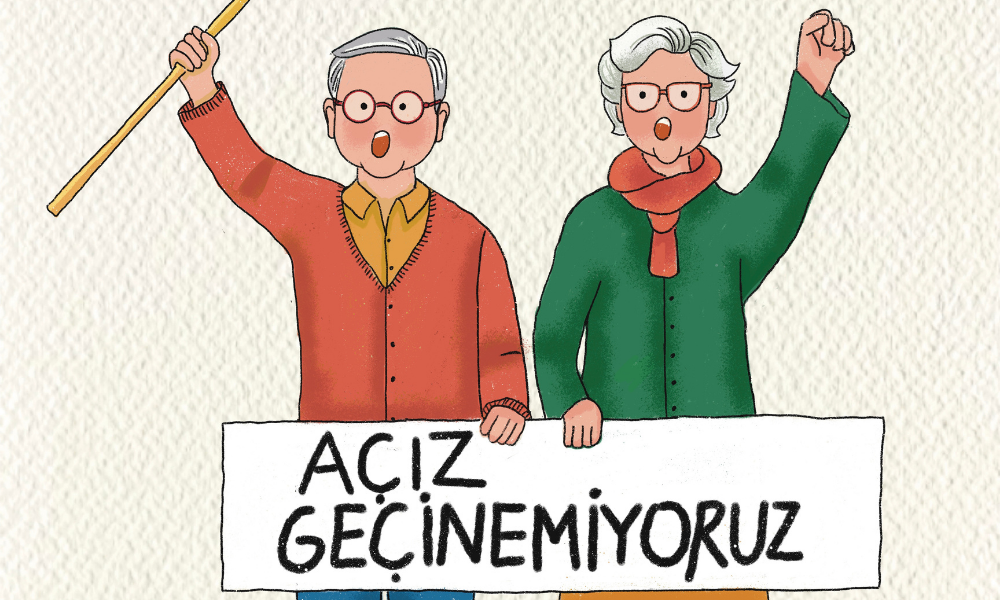 İndirilebilir poster: Emekliler hakkını istiyor